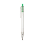 Eco pen made from recycled plastic with black ink, RPET green colour