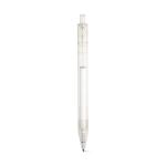 Eco pen made from recycled plastic with black ink, RPET transparent colour first view