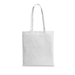 Branded coloured cotton bag 140 g/m² white colour