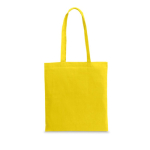 Branded coloured cotton bag 140 g/m² yellow colour