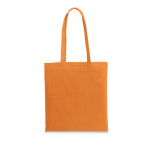 Branded coloured cotton bag 140 g/m² orange colour