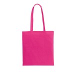 Branded coloured cotton bag 140 g/m² pink colour