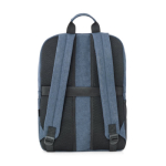 Recycled laptop backpack with padded pockets, 15.6'' blue colour second view