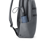 Nylon laptop backpack, RFID compartment, 15'' grey colour fifth view