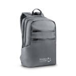 Nylon laptop backpack, RFID compartment, 15'' grey colour image with logo