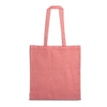 Recycled cotton bag, 140 g/m2, Reciclo Colors red colour first view