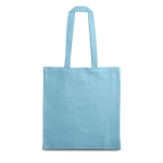 Recycled cotton bag, 140 g/m2, Reciclo Colors light blue colour first view