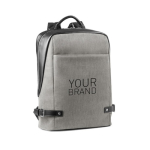 High-quality, elegant laptop backpack, 15.6'' taupe colour image with logo