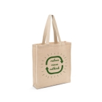 Juco bag with inner compartment and zip, 275 g/m2, Juco natural colour image with logo