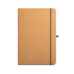 Notebook with eco cover and lined pages, A5 light brown colour first view