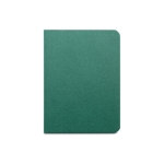 Notebook with sewn cardboard cover, lined pages, B7 dark green colour first view