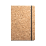 Set of cork notebook and ballpoint pen in gift box, A5 natural colour first view