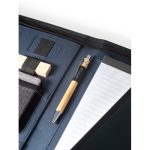 High-quality portfolio folder with zip, A4 Workshop blue colour fifth view