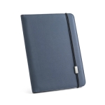 Document folder with elastic closure & compartments blue colour