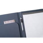 Document folder with elastic closure & compartments blue colour fifth view