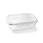 Airtight glass lunch box, 600 ml, Crystal white colour third view