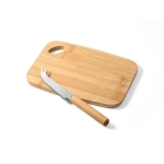 Chopping board with a small cheese knife, Gruyere natural colour third view