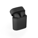 Wireless earphones with microphone and charging box, Pop black colour