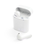 Wireless earphones with microphone and charging box, Pop white colour third view