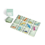 Dinosaur-themed memory game in box light-green colour