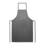 Recycled cotton apron with pocket, 140 g/m2 black colour first view