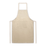 Recycled cotton apron with pocket, 140 g/m2 natural colour first view