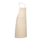 Recycled cotton apron with pocket, 140 g/m2 natural colour