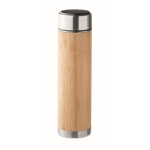 Thermos flask with LED touch thermometer in the lid, 480 ml wood colour third view