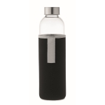 Glass bottle & neoprene sleeve, for promotions, 700 ml black colour fourth view