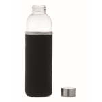 Glass bottle & neoprene sleeve, for promotions, 700 ml black colour fifth view