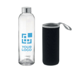 Glass bottle & neoprene sleeve, for promotions, 700 ml view with print area