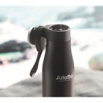 Thermos bottle with magnetic closure for promotions, 600 ml black colour second ambient view 2