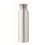 Leak-proof aluminium bottle with silicone handle, 600 ml matt silver colour sixth view