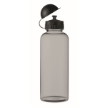 Bicycle bottle made of recycled plastic for athletes, 500 ml transparent grey colour