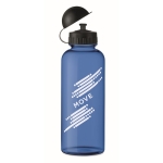 Bicycle bottle made of recycled plastic for athletes, 500 ml royal blue colour main view