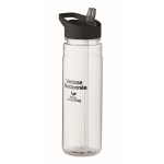 Bottle with foldable mouthpiece made of PP with straw, 650 ml black colour main view