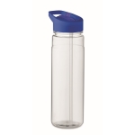 Bottle with foldable mouthpiece made of PP with straw, 650 ml royal blue colour second view