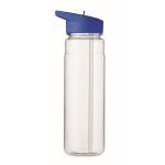 Bottle with foldable mouthpiece made of PP with straw, 650 ml royal blue colour sixth view