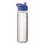 Bottle with foldable mouthpiece made of PP with straw, 650 ml royal blue colour eighth view