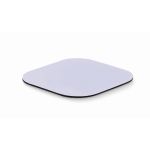 White glass coaster for full colour printing with rubber base white colour