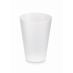 Sustainable, reusable cup made of PP for events, 300 ml transparent white colour