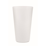 Sustainable, reusable cup made of PP for events, 300 ml transparent white colour fourth view