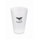 Sustainable, reusable cup made of PP for events, 300 ml transparent white colour main view