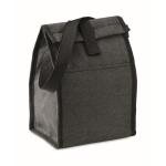 Recycled plastic cooler bag with front pocket, 3 L black colour