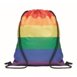 Drawstring bag, RPET, eye-catching rainbow colours multicolour colour