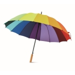 Large golf umbrella in rainbow colours, Ø 120 multicolour colour