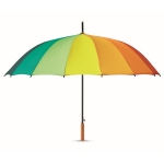 Large golf umbrella in rainbow colours, Ø 120 multicolour colour third view