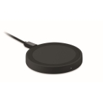 Black wireless phone charger with blue light indicator black colour