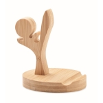 Original 'KungFu' bamboo mobile phone holder wood colour