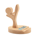 Original 'KungFu' bamboo mobile phone holder view with print area